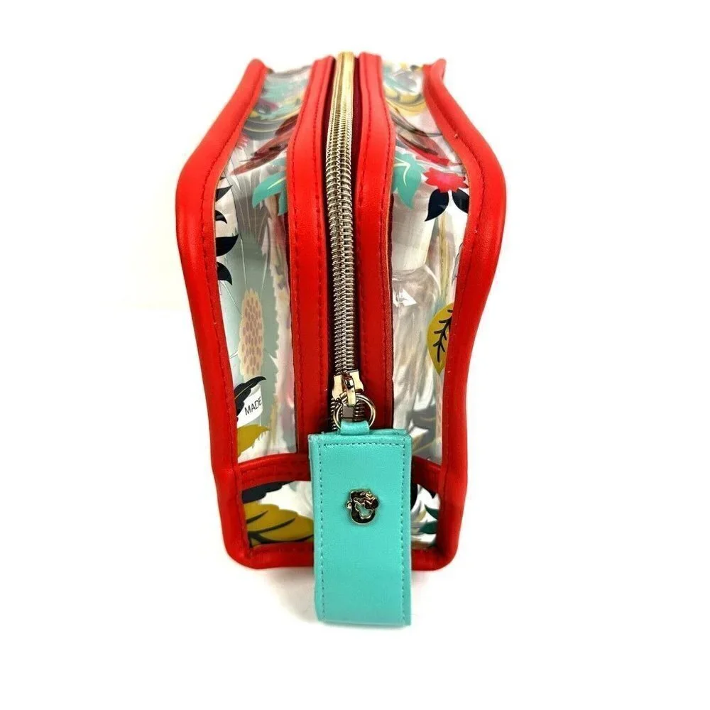 Spartina 449 Travel Case Clear‎ Floral With Containers Brand New